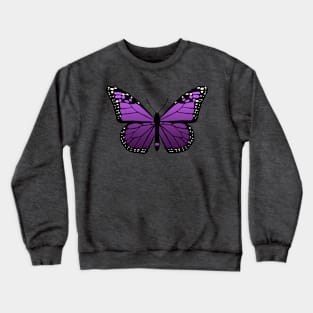 Purple Monarch Butterfly Crewneck Sweatshirt
